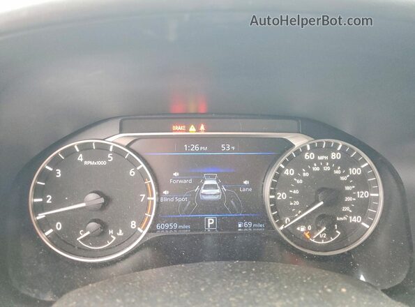1N4BL4CV5NN401980 2022 NISSAN ALTIMA Silver Вид щитка приладів