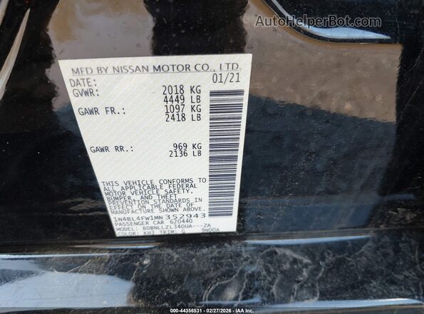 1N4BL4FW1MN352943 2021 NISSAN ALTIMA Black 