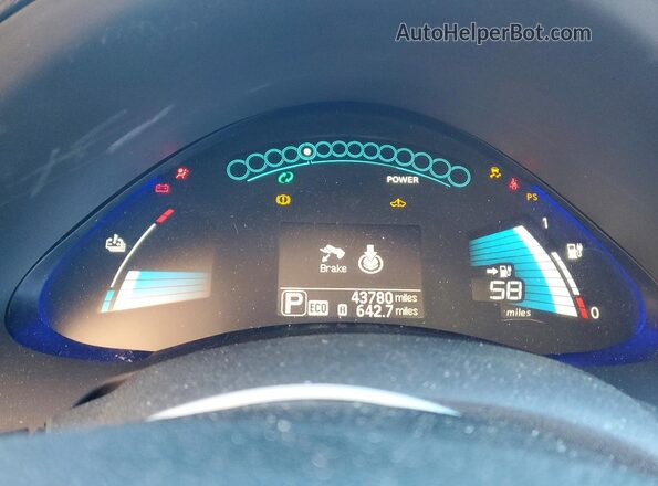 1N4BZ0CP1HC306664 2017 NISSAN LEAF Gray Սարքավորումների վահանակի տեսք