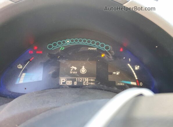1N4BZ0CP2GC300144 2016 NISSAN LEAF White Vista del cuadro de instrumentos