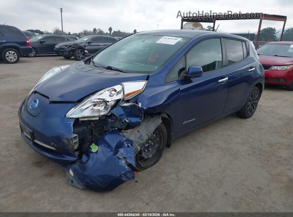 1N4BZ0CP5HC307848 2017 NISSAN LEAF Dark Blue Vista tres cuartos delantera izquierda