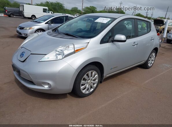 1N4BZ0CP7HC306376 2017 NISSAN LEAF Silver Առջևի ձախ երեք քառորդ տեսարան
