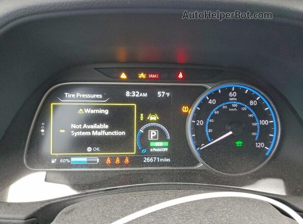 1N4BZ1BVXNC554798 2022 NISSAN LEAF Silver ხელსაწყოთა პანელის ხედი