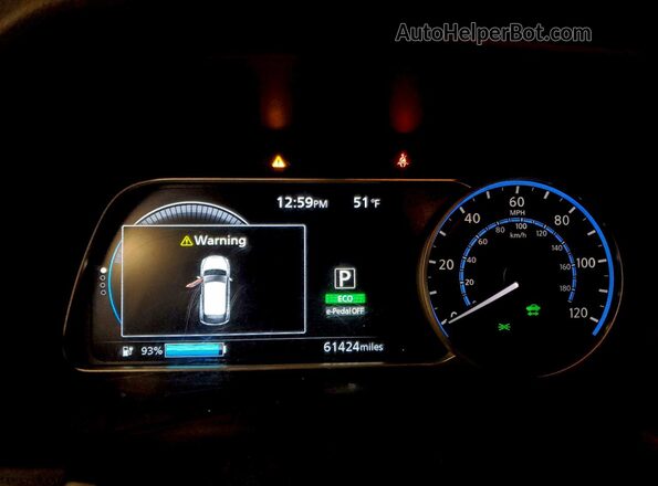 1N4BZ1CP5KC317776 2019 NISSAN LEAF Black Widok zestawu wskaźników