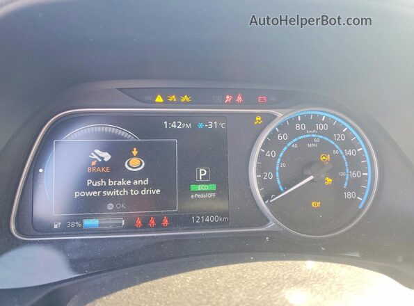 1N4CZ1CV9PC550781 2023 NISSAN LEAF Red Instrument cluster view