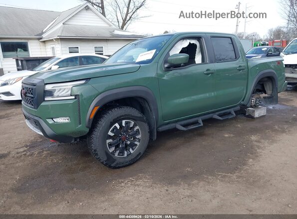 1N6ED1EK7RN603146 2024 NISSAN FRONTIER Green Առջևի ձախ երեք քառորդ տեսարան