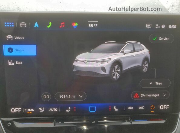 1V2CRPE86SC017251 2025 VOLKSWAGEN ID.4 White Widok zestawu wskaźników