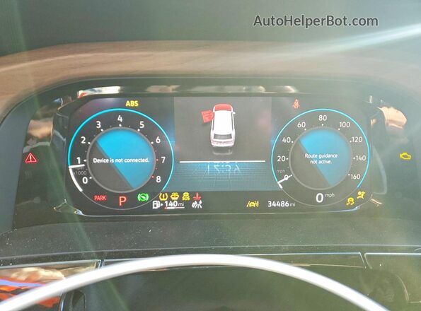 1V2HR2CA0SC539341 2025 VOLKSWAGEN ATLAS White Vista del cuadro de instrumentos
