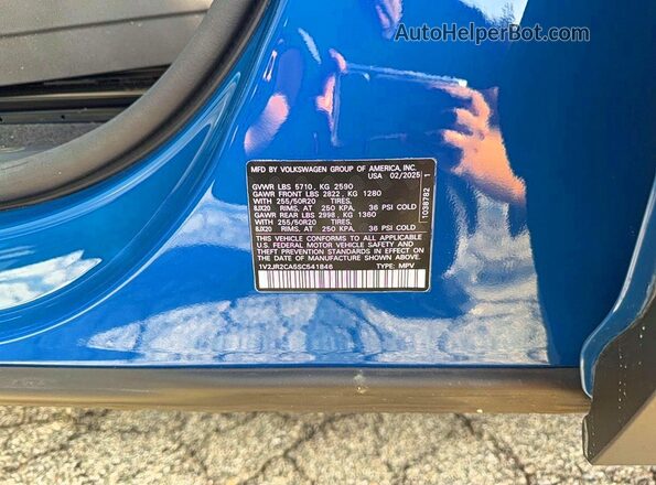 1V2JR2CA5SC541846 2025 VOLKSWAGEN ATLAS Blue 