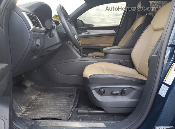 1V2KE2CA7NC203403 2022 VOLKSWAGEN ATLAS Blue Vista interior delantera