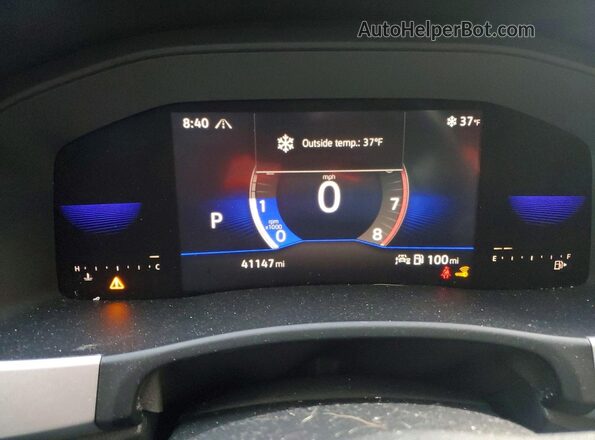 1V2KE2CA7NC203403 2022 VOLKSWAGEN ATLAS Blue Vista del cuadro de instrumentos
