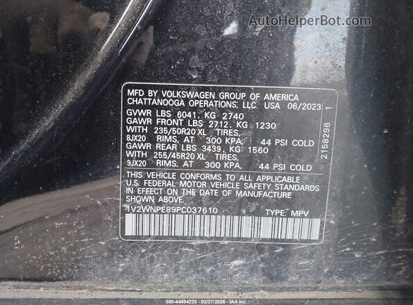 1V2WNPE89PC037610 2023 VOLKSWAGEN ID.4 Black Вид підкапотного простору