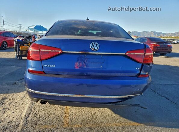1VWAT7A39GC039642 2016 VOLKSWAGEN PASSAT Blue Widok z tyłu