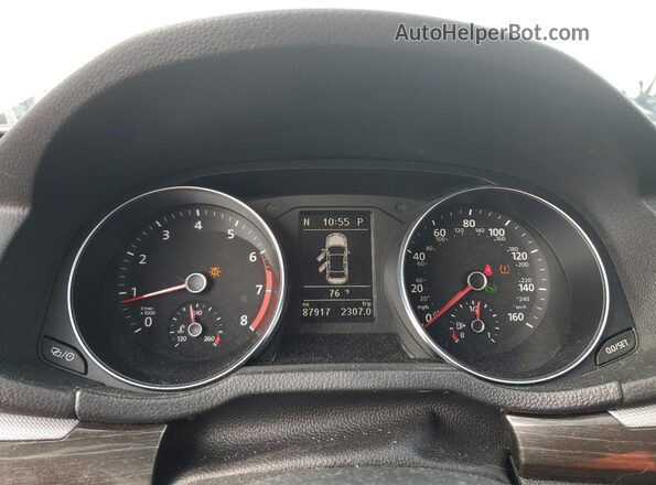 1VWBT7A36HC056159 2017 VOLKSWAGEN PASSAT White Instrument cluster view