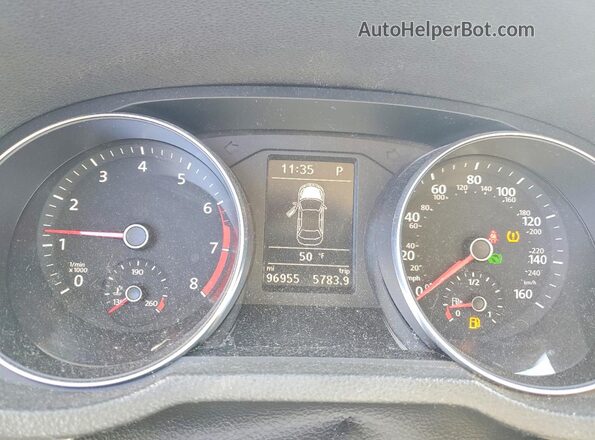 1VWBT7A39HC079581 2017 VOLKSWAGEN PASSAT Черный Вид щитка приборов