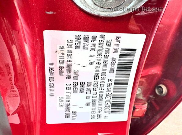 JM1DKBC78G0105203 2016 MAZDA CX-3 Red Widok komory silnika