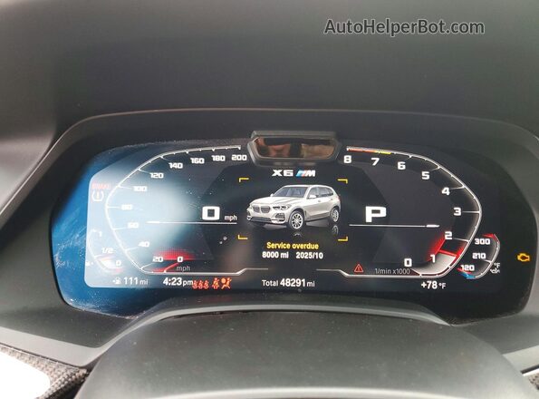 5YMCY0C09P9P32741 2023 BMW X6 Black Widok wnętrza 360 stopni