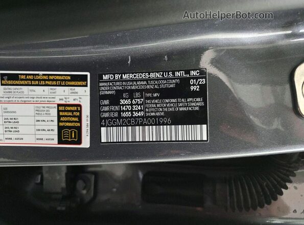 4JGGM2CB7PA001996 2023 MERCEDES-BENZ EQE Gray Vista de los asientos traseros