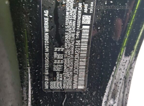 WMWWJ3C00M3M20184 2021 MINI COOPER Black VIN sticker view