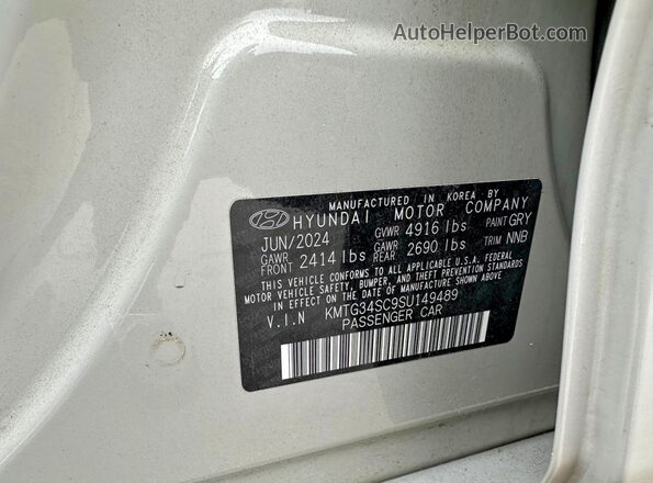 KMTG34SC9SU149489 2025 GENESIS G70 Gray Widok wnętrza z tyłu