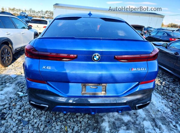 5UXCY8C05L9B07238 2020 BMW X6 Blue Vista interior delantera