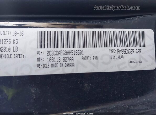 2C3CCAEG9HH516501 2017 CHRYSLER 300 Black 