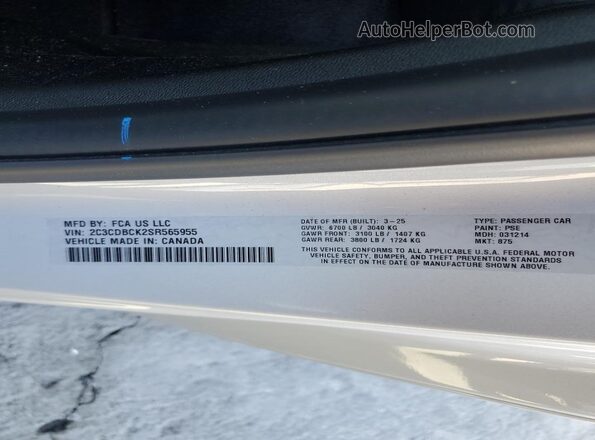 2C3CDBCK2SR565955 2025 DODGE CHARGER Silver ძრავის განყოფილების ხედი