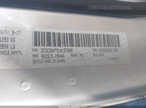 2C3CDXAT9JH157059 2018 DODGE CHARGER Серый 
