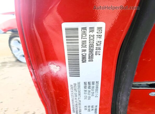 2C3CDXBG8NH255510 2022 DODGE CHARGER Red Widok komory silnika