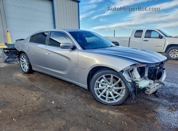 2C3CDXCT4JH260676 2018 DODGE CHARGER Silver Przód prawy
