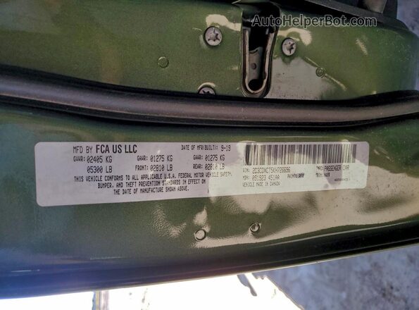 2C3CDXCT5KH726696 2019 DODGE CHARGER Green 