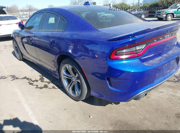 2C3CDXCT9MH682110 2021 DODGE CHARGER Blue Trasero izquierdo