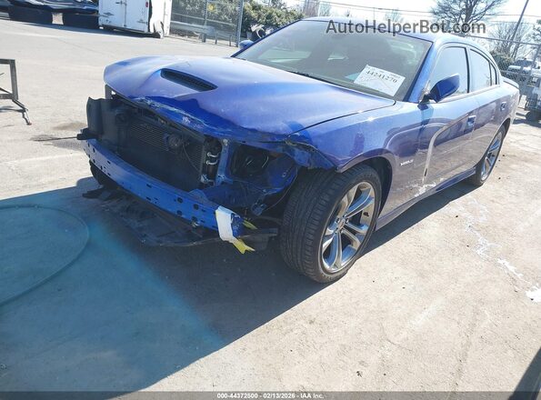 2C3CDXCT9MH682110 2021 DODGE CHARGER Blue Vista tres cuartos delantera izquierda