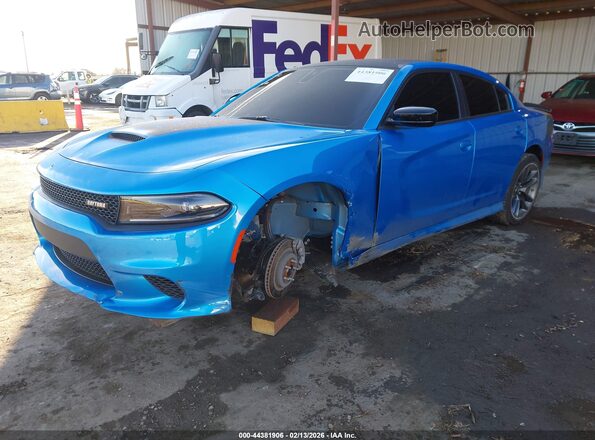 2C3CDXCT9PH679082 2023 DODGE CHARGER Blue Передня ліва чверть