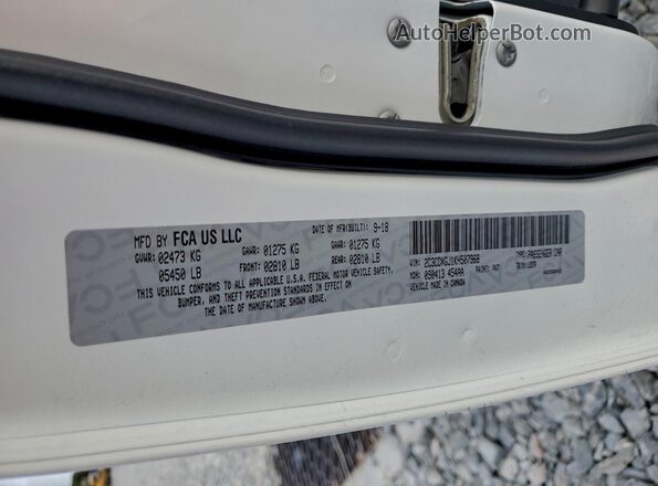 2C3CDXGJ1KH507968 2019 DODGE CHARGER White 
