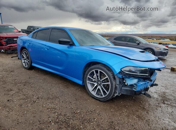 2C3CDXHG0PH607375 2023 DODGE CHARGER Blue წინა მარჯვენა