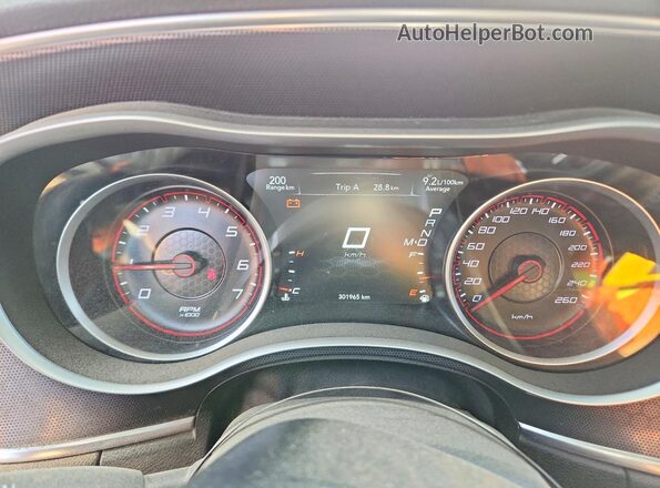 2C3CDXHG9JH242864 2018 DODGE CHARGER Black Вид щитка приладів