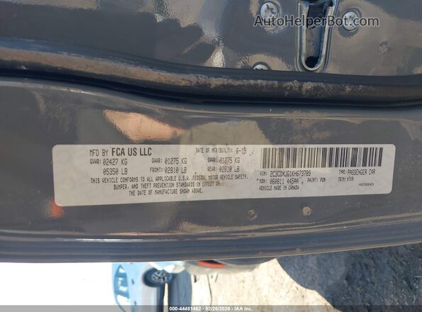 2C3CDXJG1KH673789 2019 DODGE CHARGER Gray 