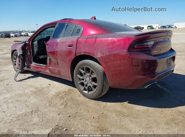 2C3CDXJGXJH182197 2018 DODGE CHARGER Maroon Tył lewy