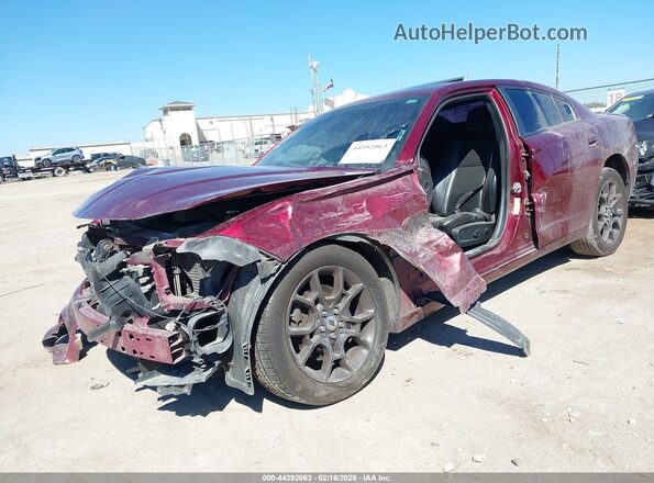 2C3CDXJGXJH182197 2018 DODGE CHARGER Maroon Przód lewy