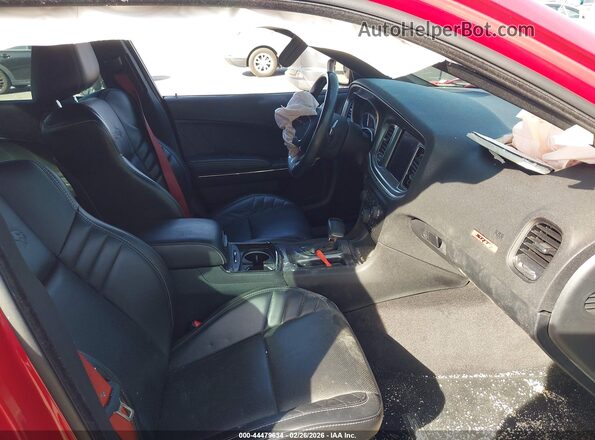 2C3CDXL90JH121312 2018 DODGE CHARGER Red Widok wnętrza z przodu