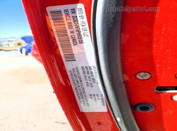 2C3CDZBT6PH655156 2023 DODGE CHALLENGER Red Շարժիչի բաժամունքի տեսք