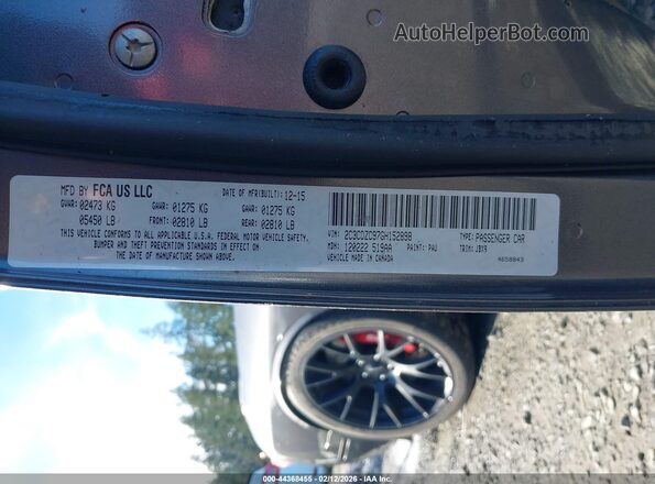 2C3CDZC97GH152898 2016 DODGE CHALLENGER Gray 