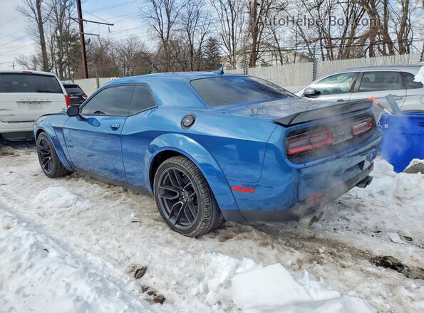 2C3CDZFJ7MH603040 2021 DODGE CHALLENGER Blue Trasero izquierdo