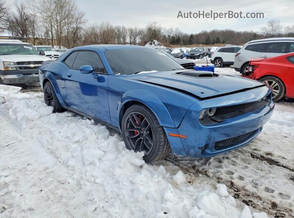 2C3CDZFJ7MH603040 2021 DODGE CHALLENGER Blue Delantero derecho