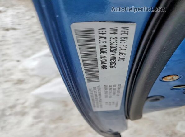 2C3CDZFJ7MH603040 2021 DODGE CHALLENGER Blue Vista del compartimento del motor