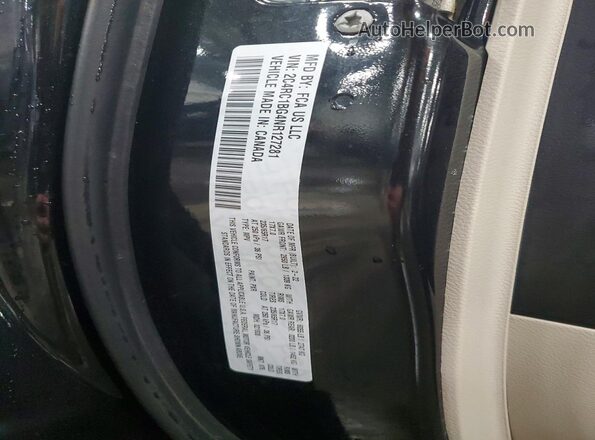 2C4RC1BG4NR127281 2022 CHRYSLER PACIFICA Black Vista de la etiqueta del VIN