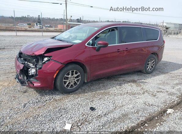 2C4RC1CG3NR166006 2022 CHRYSLER VOYAGER Burgundy Առջևի ձախ երեք քառորդ տեսարան