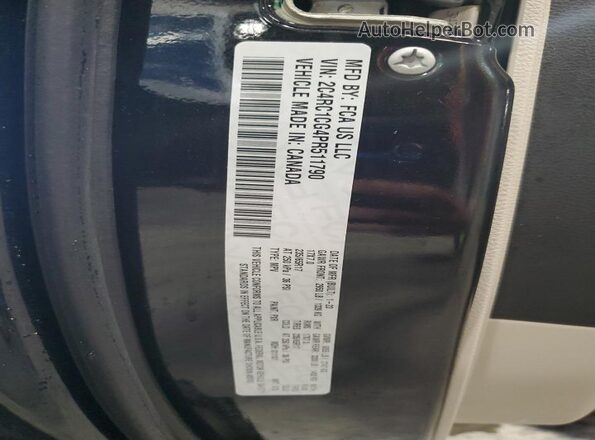 2C4RC1CG4PR511790 2023 CHRYSLER VOYAGER Black Vista de la etiqueta del VIN