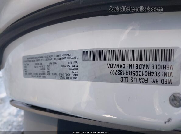 2C4RC1CG5RR183797 2024 CHRYSLER VOYAGER White Widok komory silnika